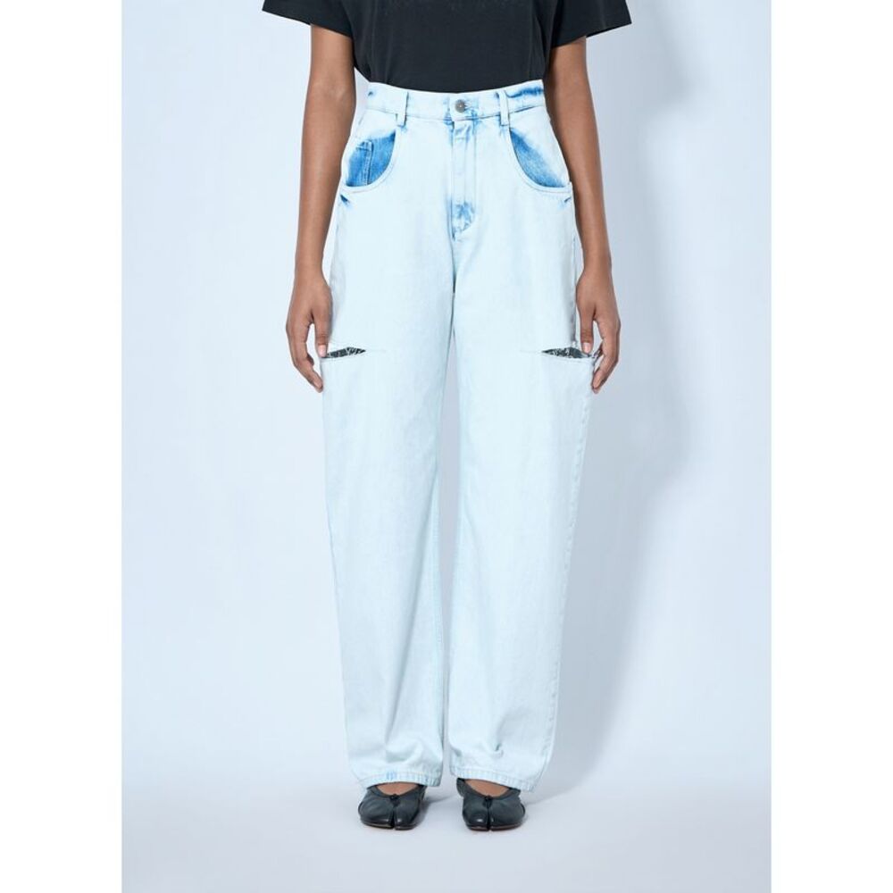 Maison Margiela Women Cutout Denim Trousers